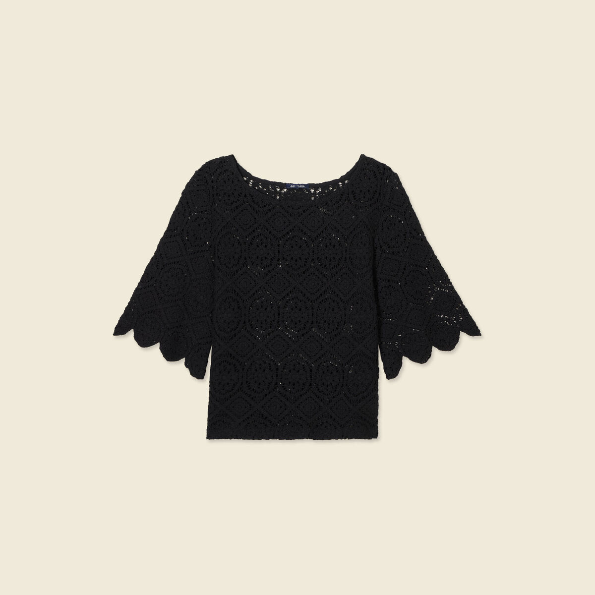 T-shirt manches courtes noir femme