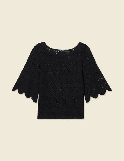 T-shirt manches courtes noir femme