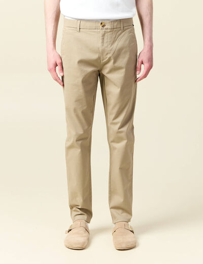 Pantalon chino slim gris homme