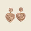 Boucles d'oreilles pendantes couleur or femme
