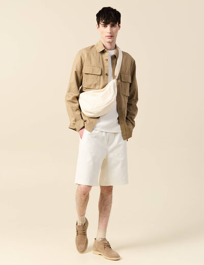 Bermuda droit ecru homme