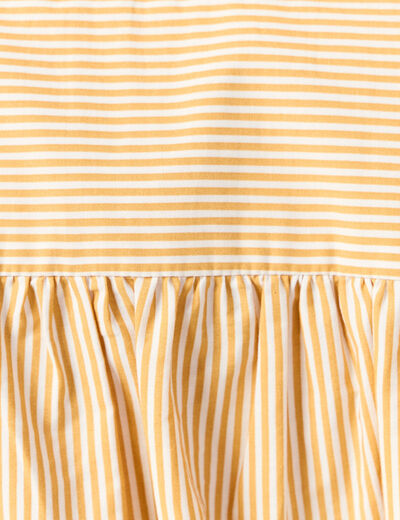 Robe droite ceinturée jaune femme