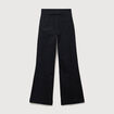 Jeans bootcut taille haute 7/8&egrave;me denim noir femme