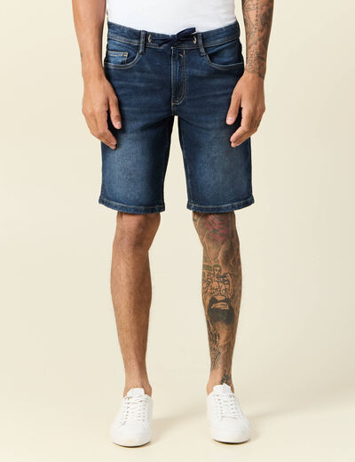Bermuda confort ultra stretch denim brut homme