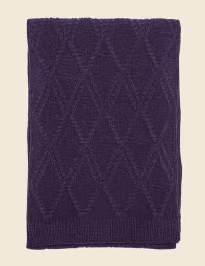 Écharpe tricotée bleu marine homme