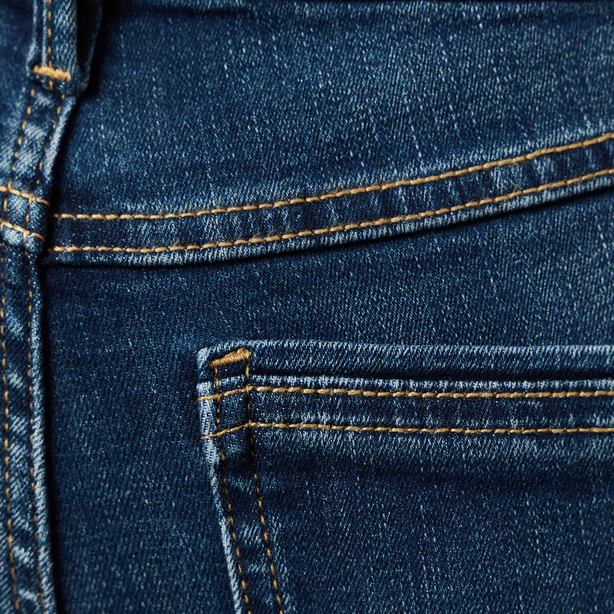 Jeans slim taille haute denim brut femme