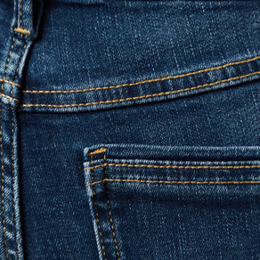 Jeans slim taille haute denim brut femme