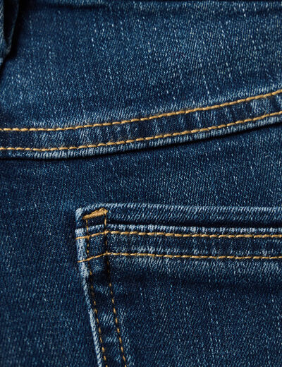 Jeans slim taille haute denim brut femme
