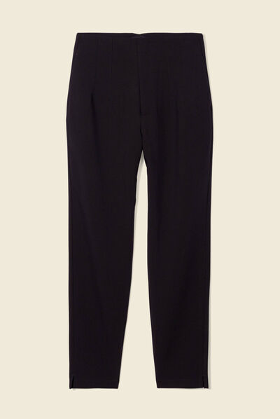 Pantalon cigarette noir femme