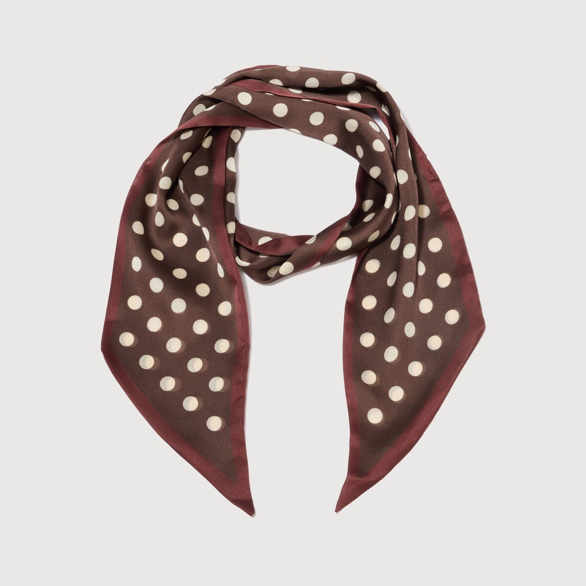 Foulard marron fonc&eacute; femme