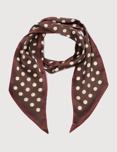 Foulard marron fonc&eacute; femme