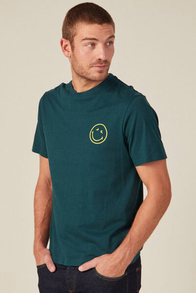 T-shirt SmileyWorld bleu marine homme