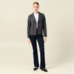 Gilet manches longues gris femme
