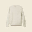Pull manches longues col rond sable homme