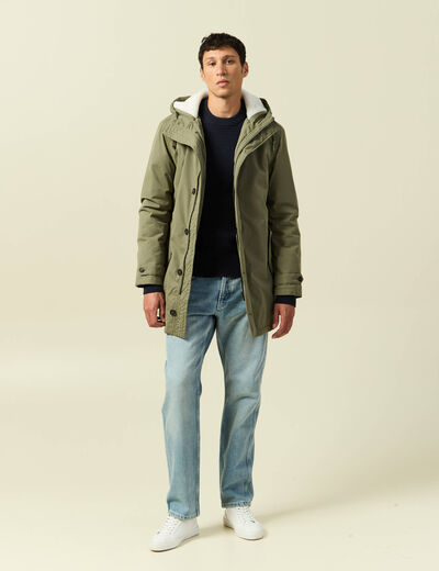 Pull col rond manches longues bleu marine homme