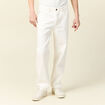 Jeans large relaxed denim blanc homme