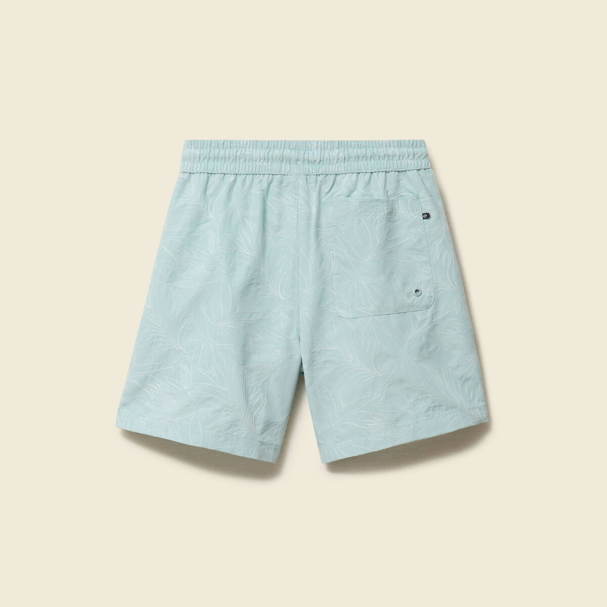 Maillot de bain avec broderie doubl&eacute; bleu gris homme