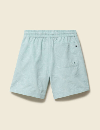 Maillot de bain avec broderie doubl&eacute; bleu gris homme