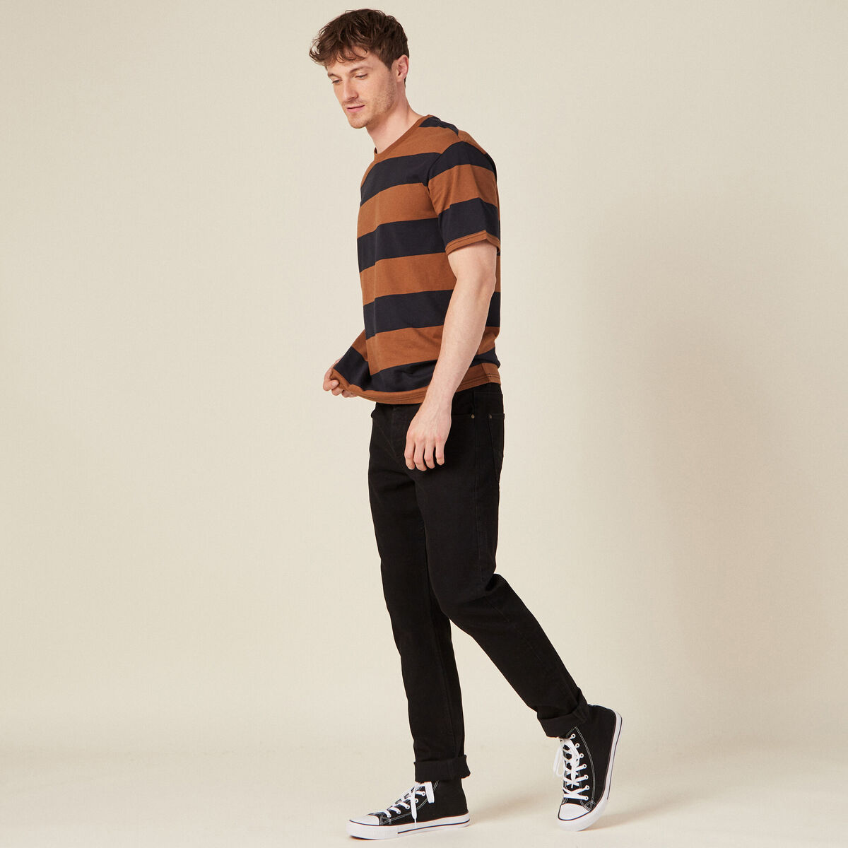 T-shirt manches courtes noir homme