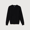 Pull manches longues noir homme