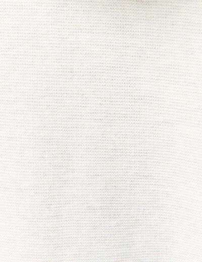 Pull fin en coton &agrave; capuche ecru homme