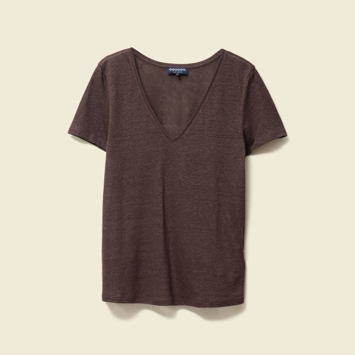 T-shirt éco-responsable marron femme