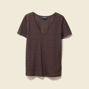 T-shirt éco-responsable marron femme