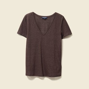 t shirt eco responsable marron femme T-shirt éco-responsable marron femme
