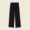 Pantalon loose taille haute fluide noir femme