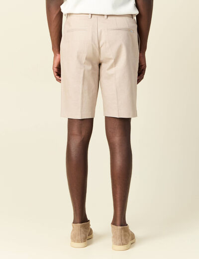 Bermuda droit gris homme