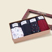 Lot de 4 boxers no&euml;l bleu marine homme
