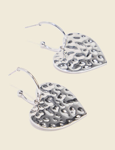 Boucles d'oreilles couleur argent femme