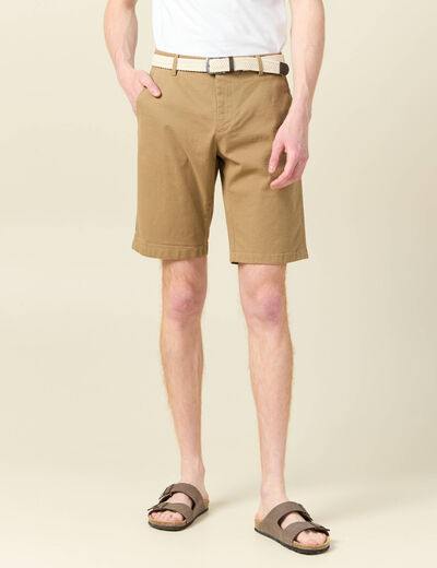 Short à ceinture vert kaki homme