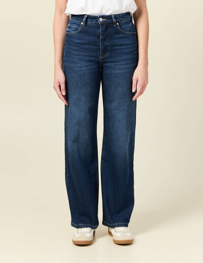 Jeans large éco-responsable denim brut femme