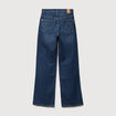 Jeans large taille haute denim brut femme