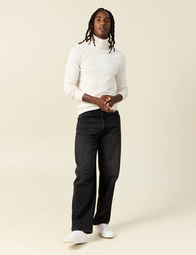 Pull manches longues ecru homme
