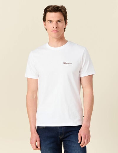 T-shirt éco-responsable blanc homme