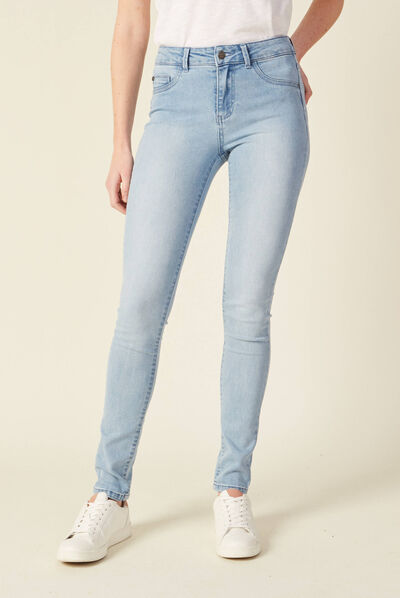 Jeans Lou - jegging denim bleach femme