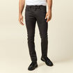 Jeans slim 5 poches marron homme