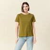 T-shirt manches courtes vert kaki femme