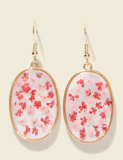 Boucles d'oreilles rose femme
