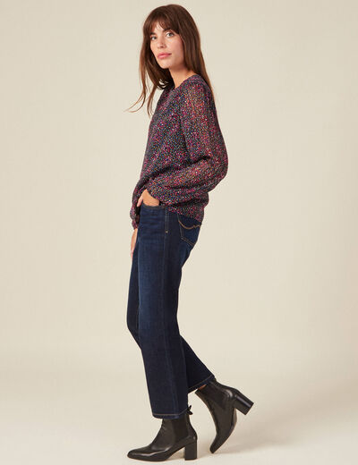 Blouse éco-responsable multicolore femme