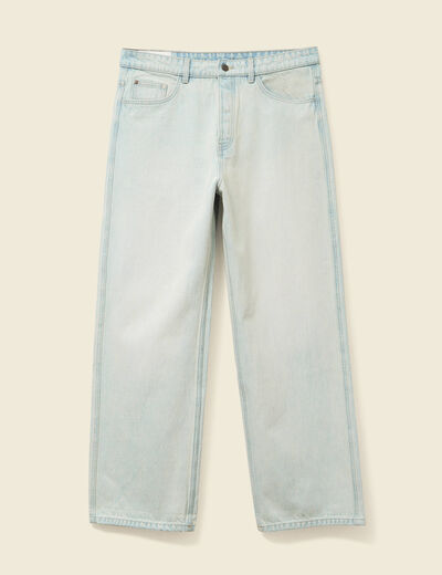 Jeans large 5 poches longueur 32 bleu ciel homme