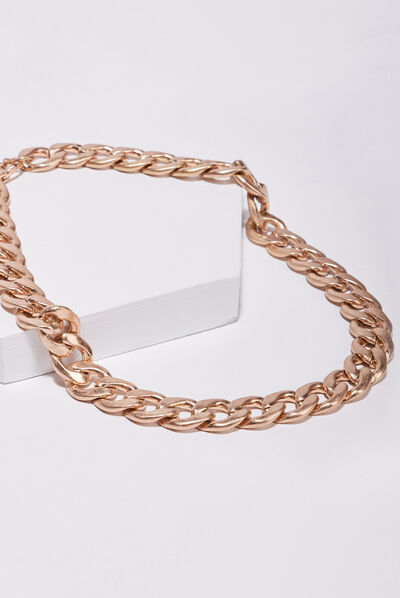 Collier chaîne couleur or femme