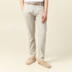 Pantalon chino longueur 32 avec ceinture gris homme