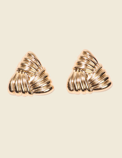 Boucles d'oreilles clous couleur or femme