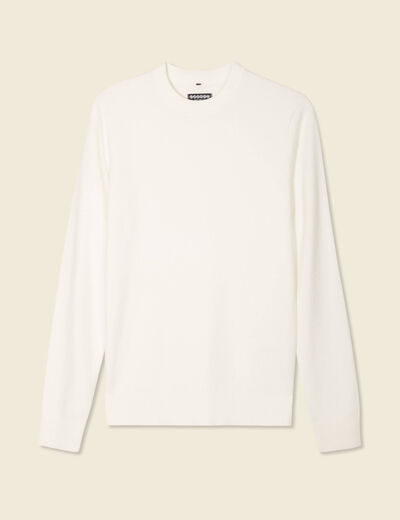 Pull manches longues ecru homme
