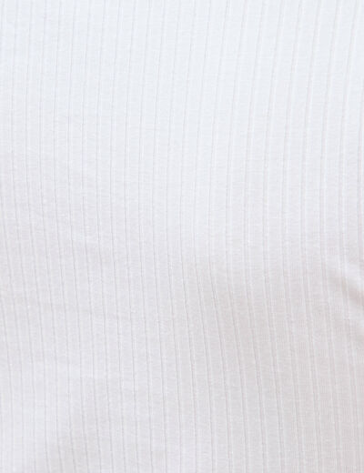 D&eacute;bardeur ajust&eacute; d&eacute;collet&eacute; sans manches blanc femme