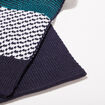 Écharpe tricotée bleu marine homme