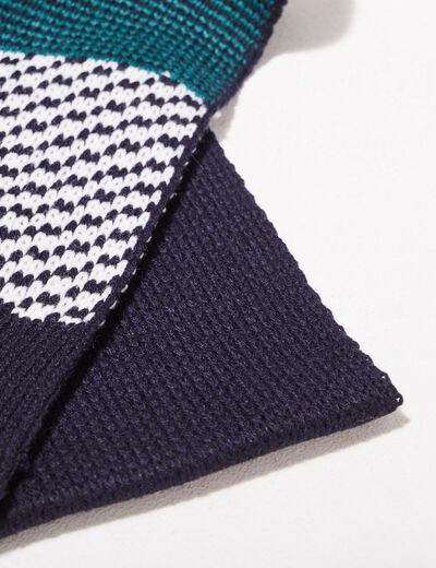 Écharpe tricotée bleu marine homme